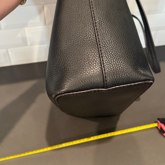 Tory Burch Black Pebbled Leather Tote - Picture 10 of 16